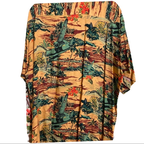 EUC VINTAGE GUESS MARCIANO ISLAND PRINT BUTTON DOWN SHIRT. - Picture 2 of 10